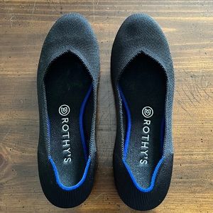 Rothy’s rounded toe flats - black